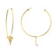 Boucles d'oreilles créoles à dents de requin par Lauren Howe | Or Vermeil .925 | Cristal